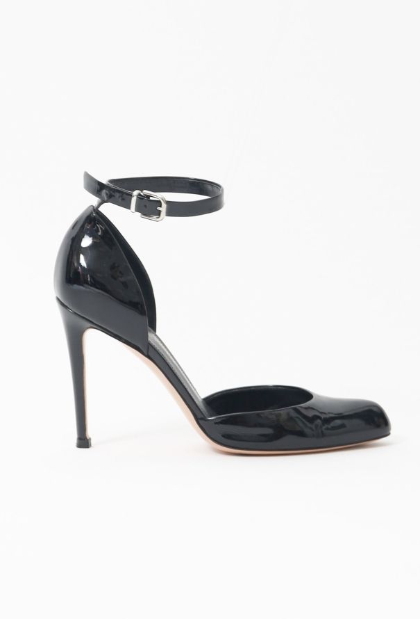 Modern Designers Gianvito Rossi Patent Ankle Strap Heels - 1
