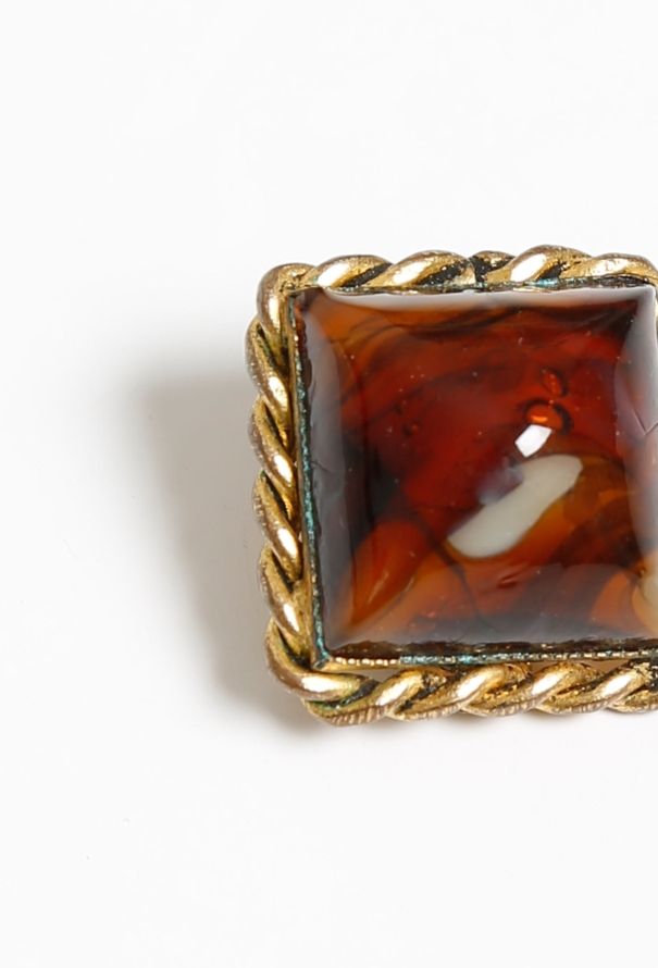 Exquisite Vintage 70s R. Scemama  Amber Earrings - 6