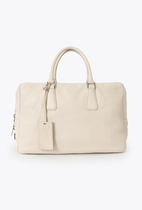 Prada Large White Calfskin Bag - 1