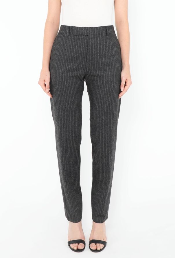 Céline 2024 Felted Pinstripe Trousers - 2