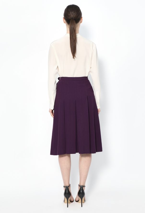 Saint Laurent F/W 1973 Pleated Crêpe Skirt - 5