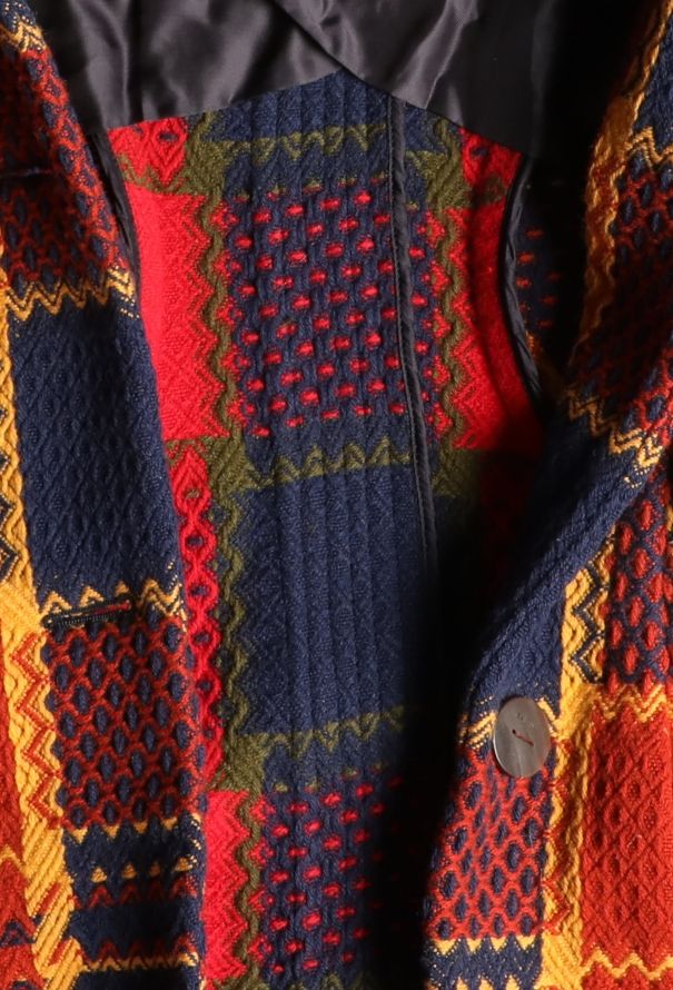 Loewe 2020 Asymmetrical Checkered Coat - 7