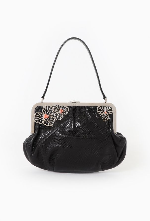 Cartier Floral Watersnake Evening Bag - 1