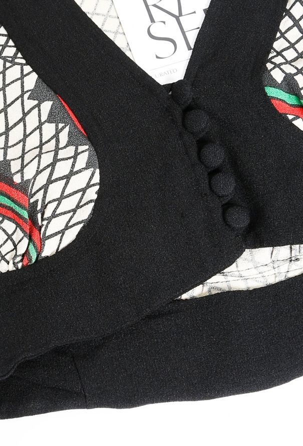 Ossie Clark COLLECTOR '70s Deco Print Crêpe Top - 7