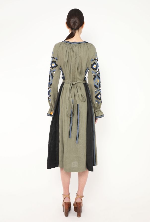 Vita Kin Embroidered Belted Linen Tassel Tunic - 6