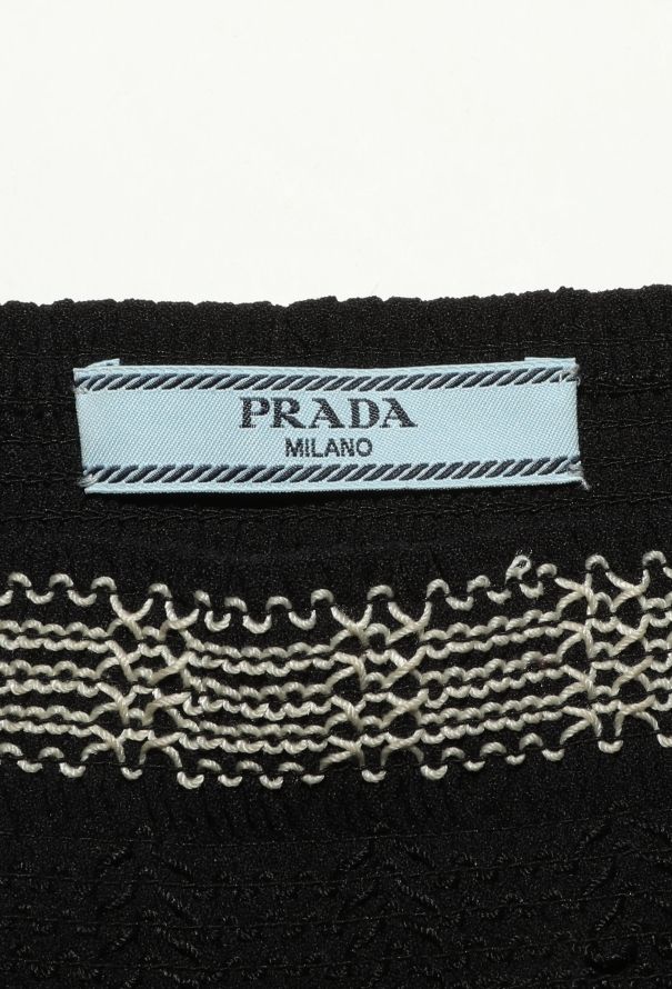 Prada Woven Embroidered Skirt - 4