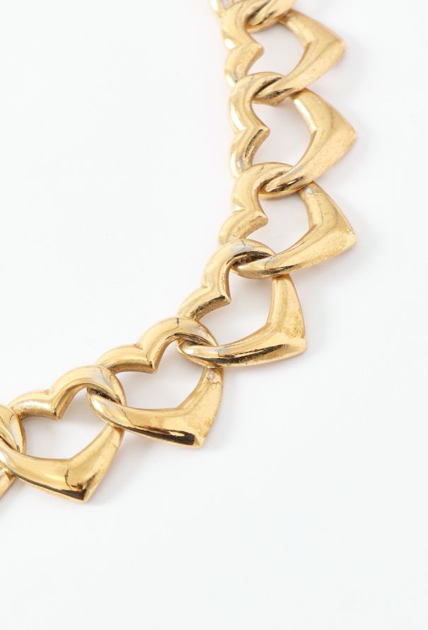 Saint Laurent Early '90s Chainlink Heart Necklace - 2