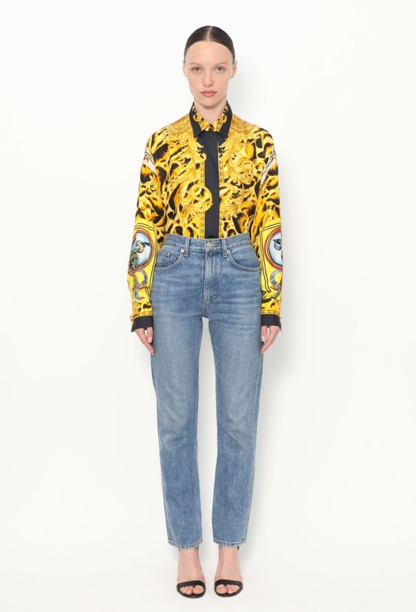 Gianni Versace F/W 1992 Baroque Silk Blouse - 6