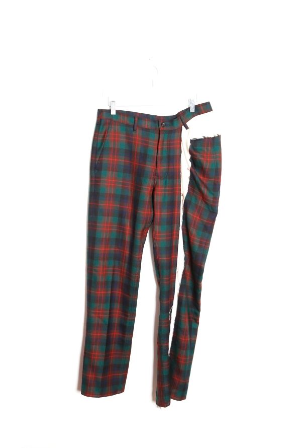 Comme des Garçons 2007 Deconstructed Plaid Wool Trousers - 6