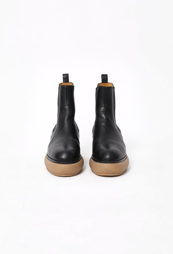 Hermès Platform Leather Chelsea Boots - 3