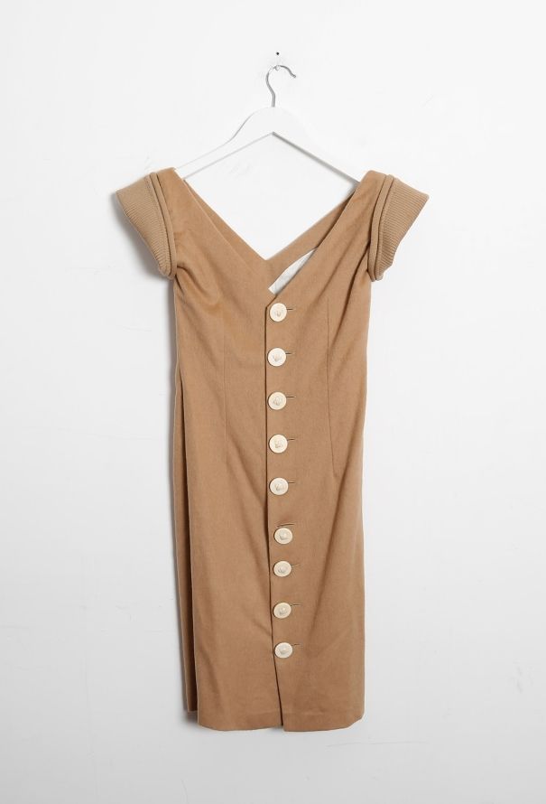 Dior 2009 Button Down Camel Dress - 8