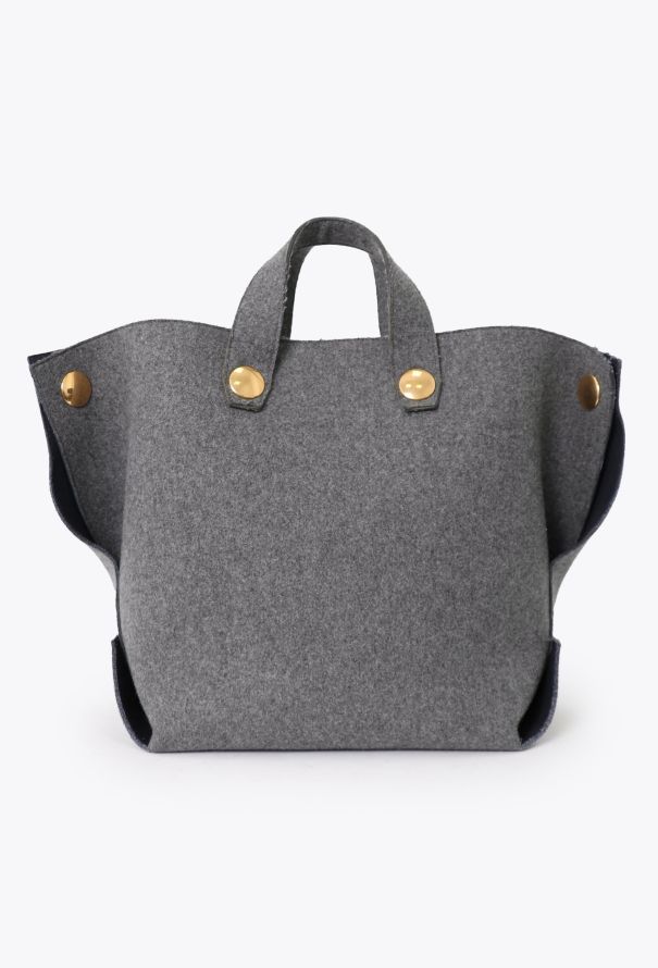 Céline Grey Felt Orb Tote Bag - 3