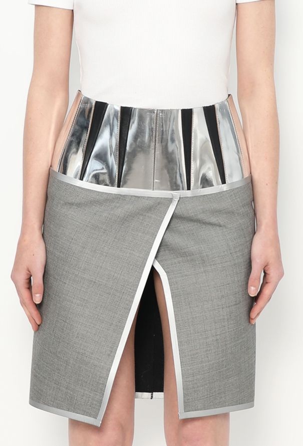 Balenciaga F/W 2008 Metallic Trim Skirt - 3
