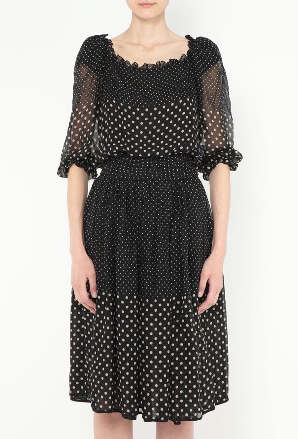 Valentino '70s Polka Dot Silk Dress - 3