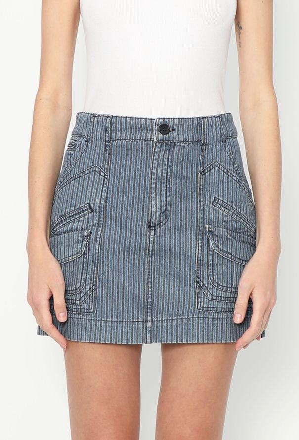 Balenciaga Early 2000s Denim Cargo Skirt - 2