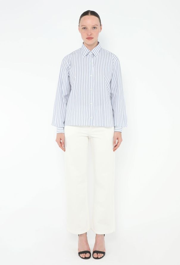 Dries Van Noten 2022 Cropped Striped Shirt - 3