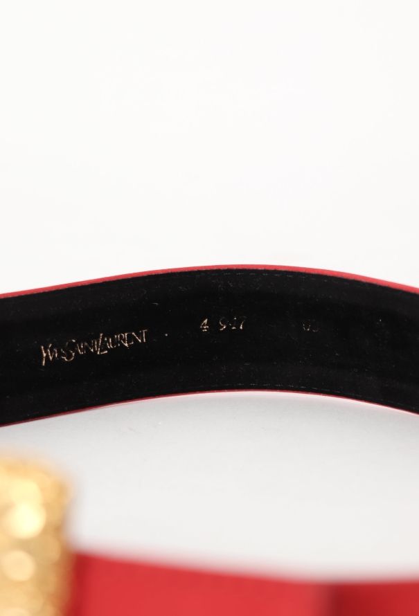 Saint Laurent Vintage Suede Hammered Love Belt - 5