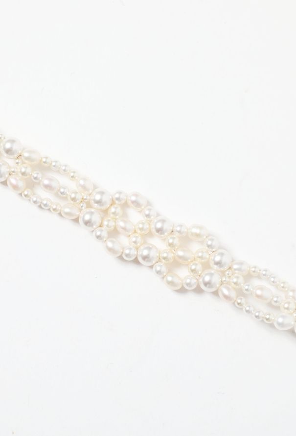 Chanel S/S 2020 Embellished Pearl 'CC' Belt - 7