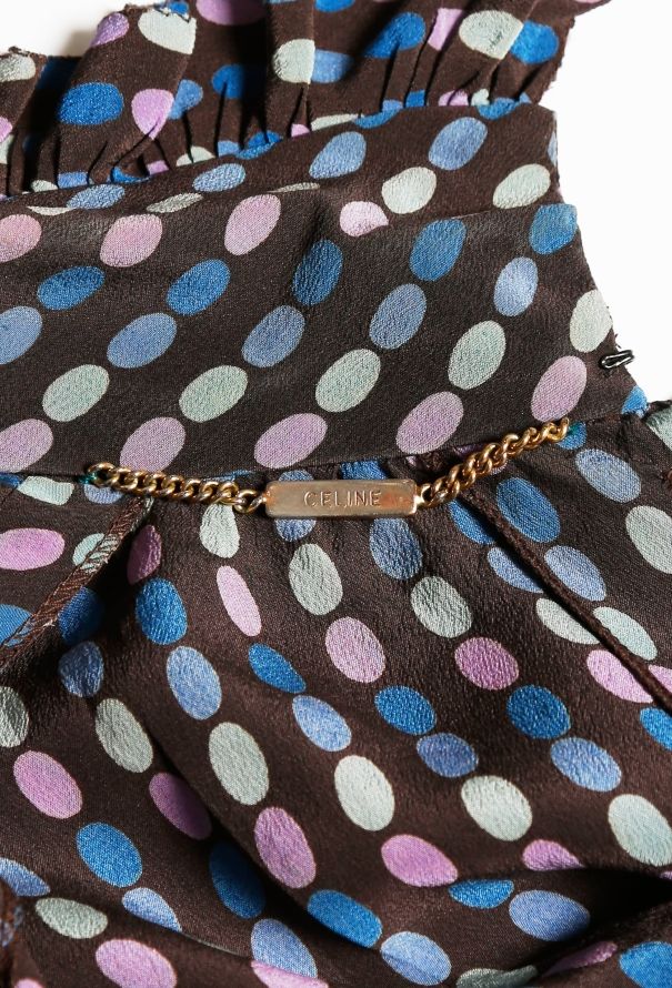 Céline Vintage Silk High-Neck Blouse - 5