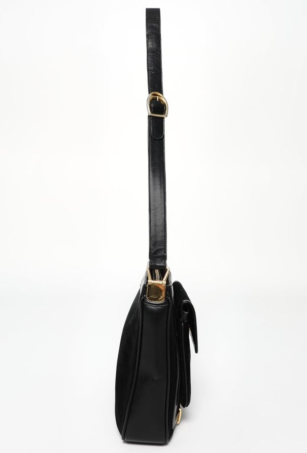 Gucci '70s Horsebit Suede Shoulder Bag - 4