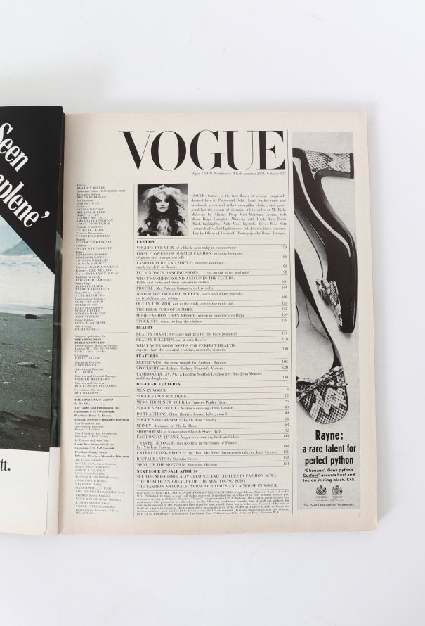 VOGUE UK 1970 Beaton, Warhol and Bailey Issue Trio - 4