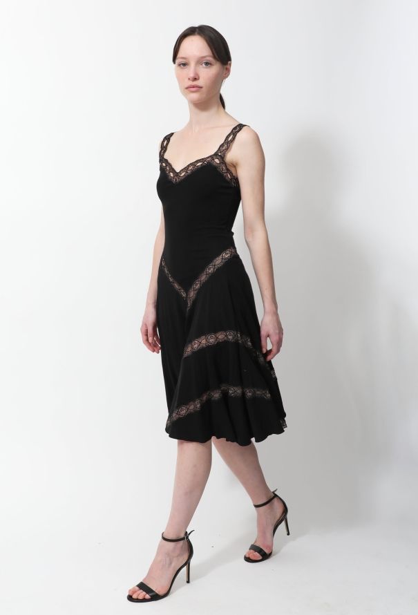 Alaïa Lace Trim Skater Dress - 3