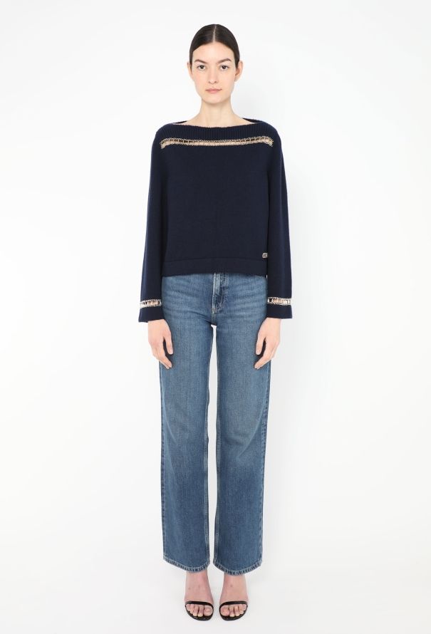 Chanel Resort 2020 Chainlink Cashmere Sweater - 4