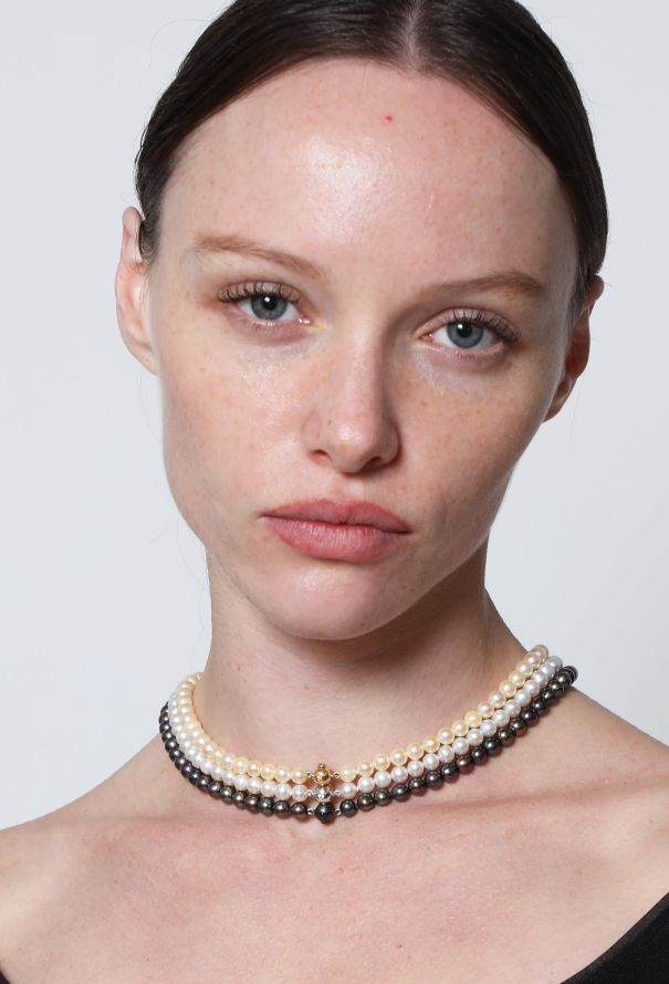 Vintage Fine Jewelry STUNNING Layered Row Pearl Necklace - 1