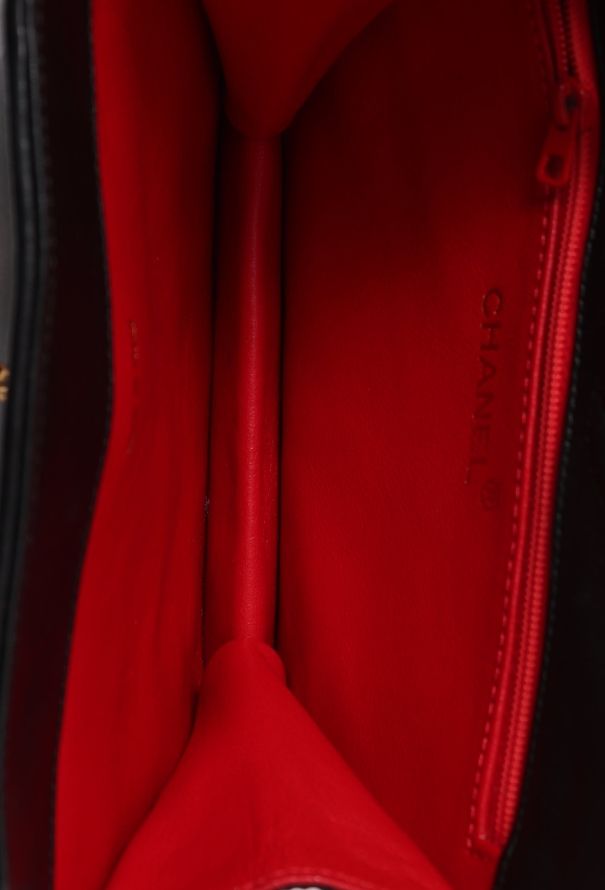 Chanel '90s Black Satin Octagon Classic Chain Bag - 11