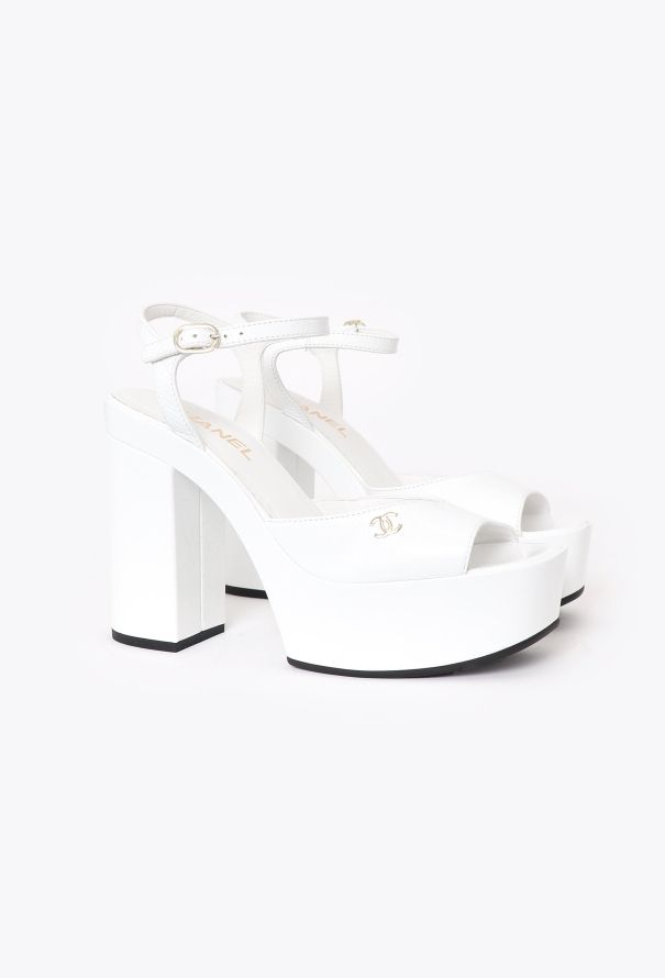 Chanel 2024 Patent Leather 'CC' Platforms - 3