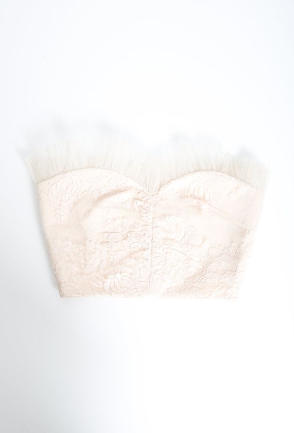 Rodarte F/W 2017 Embroidered Lace Tulle Bustier - 6