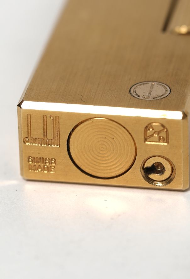 Vintage Objects & Decor Dunhill '80s Gold Plated Brushed Lighter - 7