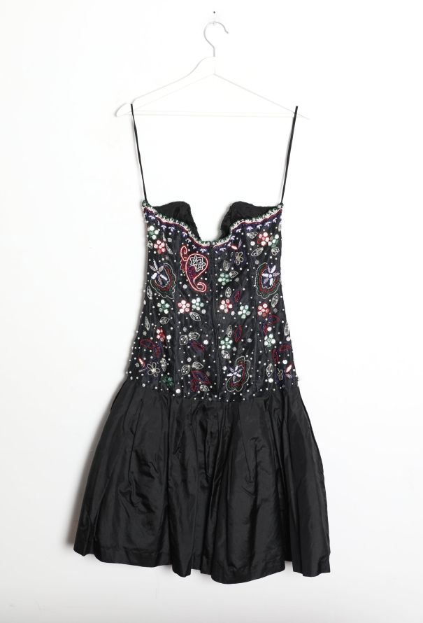Naeem Khan Embellished Silk Bustier Dress - 9