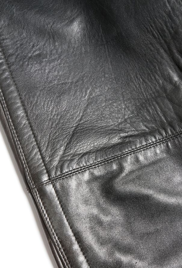 Gianni Versace '80s High-Wasted Leather Pants - 7