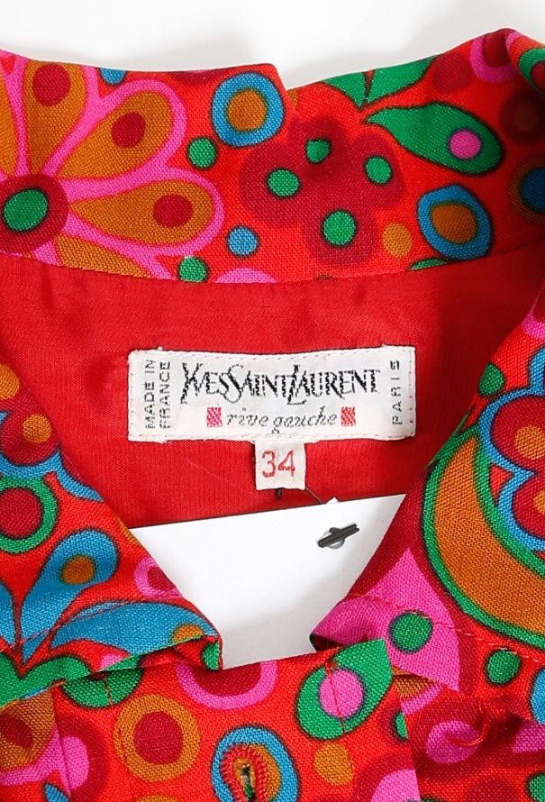 Saint Laurent F/W 1990 Floral Print Tunic Dress - 6