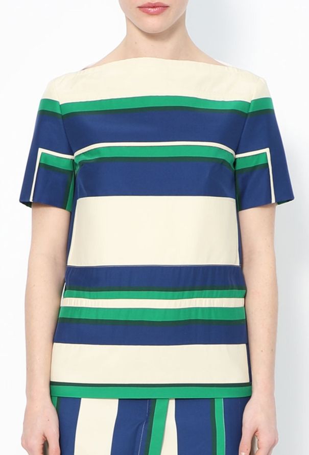 Céline S/S 2011 Striped Silk Top - 1
