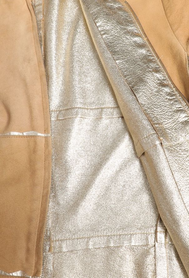Chanel 2000 Suede Metallic Trim Jacket - 7
