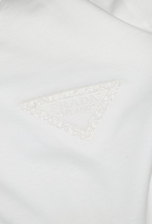 Prada 2023 Lace Trim T-Shirt Dress - 6