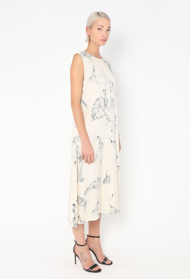 Céline F/W 2015 Wonderland White Silk Dress - 4