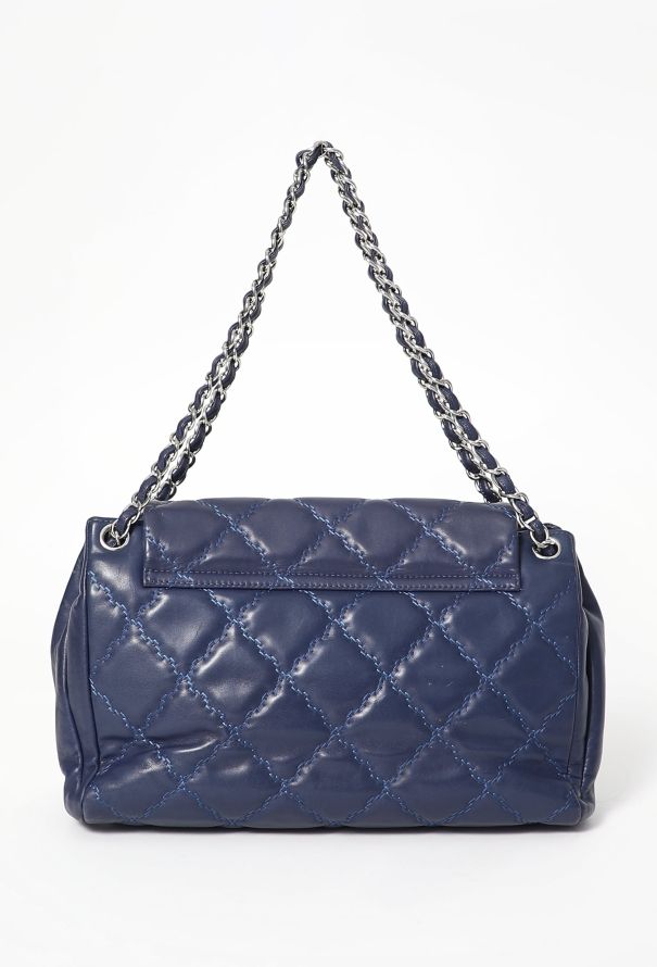 Chanel Double Stitch Hamptons Clutch with Chain - 3