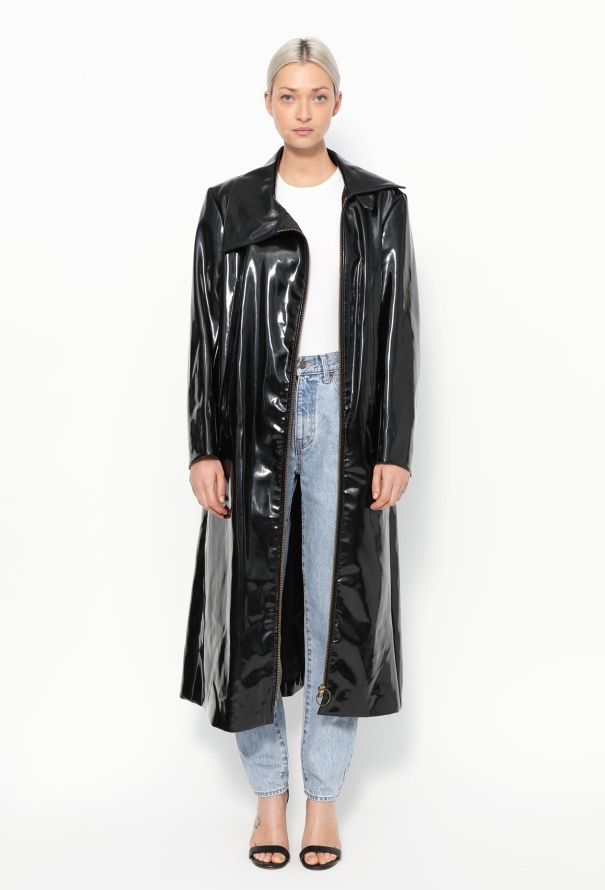 Iconic Pierre Cardin '70s Vinyl Trench Coat - 2