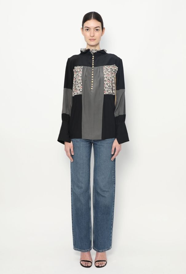 Louis Vuitton Patchwork Silk Blouse - 4