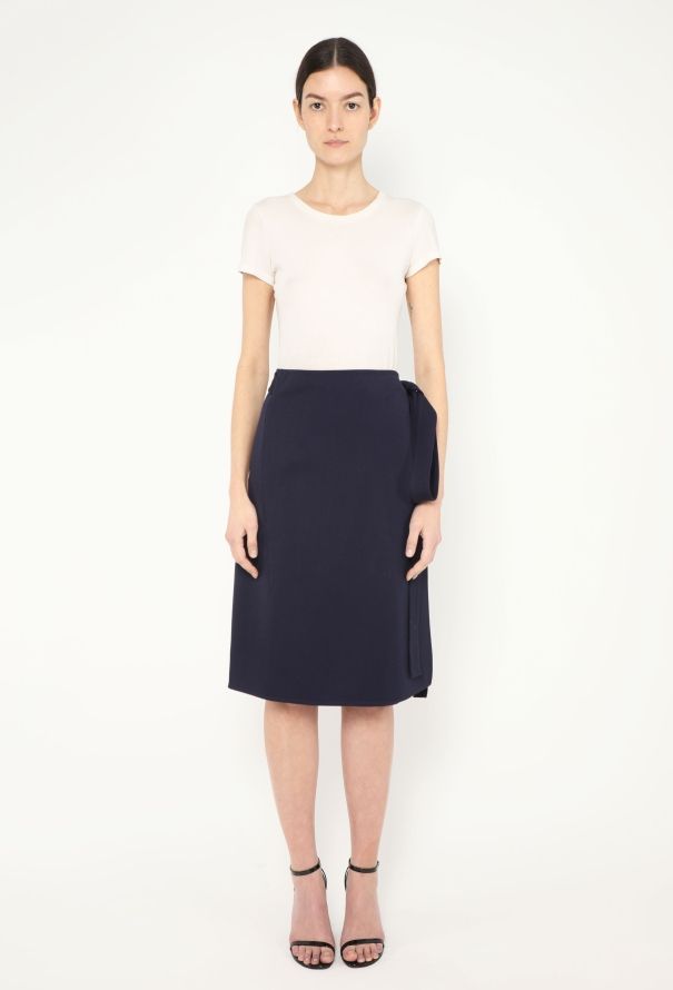 Céline F/W 2014 Belted Twill Wrap Skirt - 1