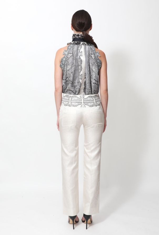 Balenciaga S/S 2006 Paisley Ruffled Blouse - 4