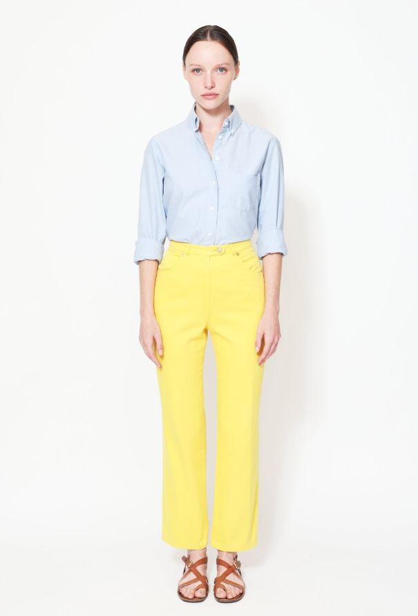 Céline Vintage High-Waisted Denim Trousers - 1