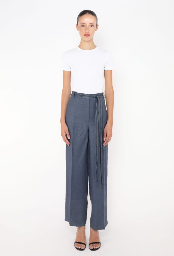 Céline Resort 2018 Belted Linen Trousers - 1