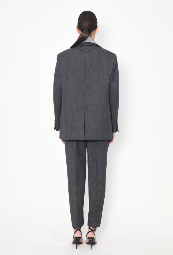 Prada F/W 2023 Tailored Knit Collar Suit - 10