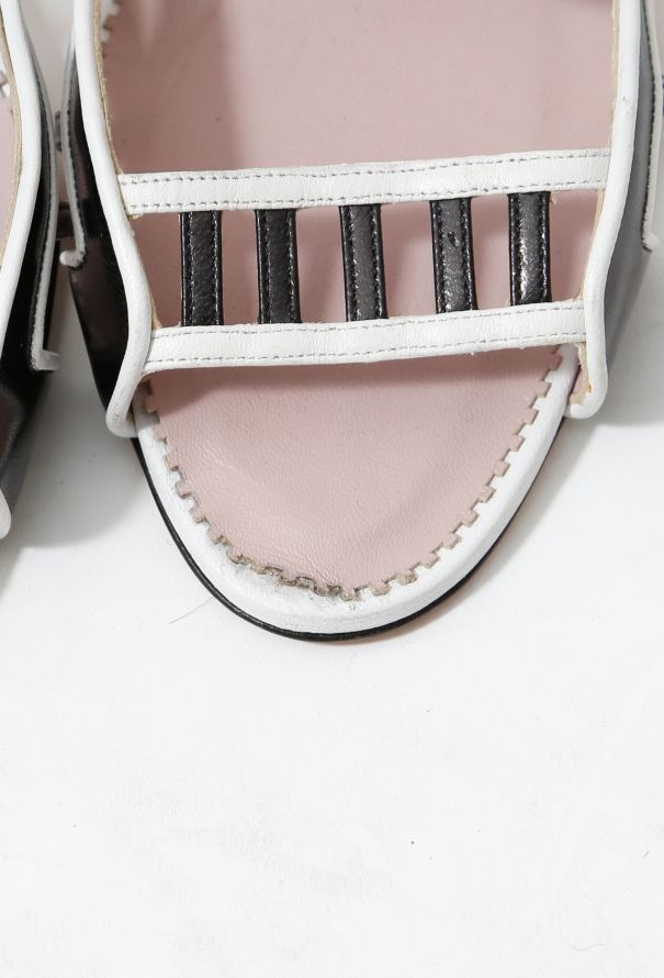 Manolo Blahnik Cut-Out Leather Sandals - 8