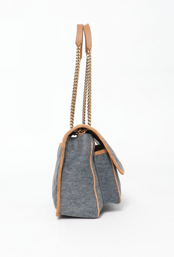 Saint Laurent 2022 Denim Niki Shoulder Bag - 4