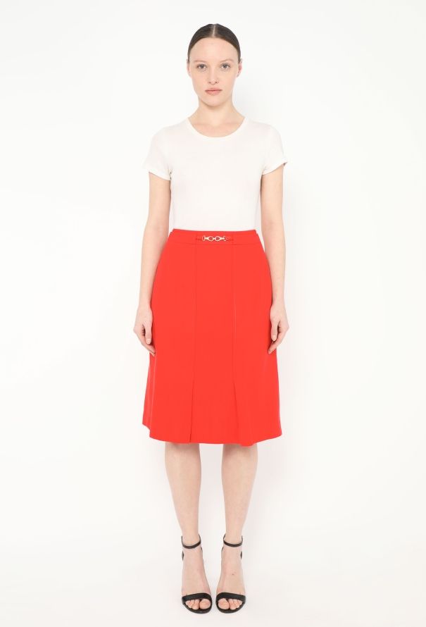 Céline '70s Twill Horsebit Skirt - 1